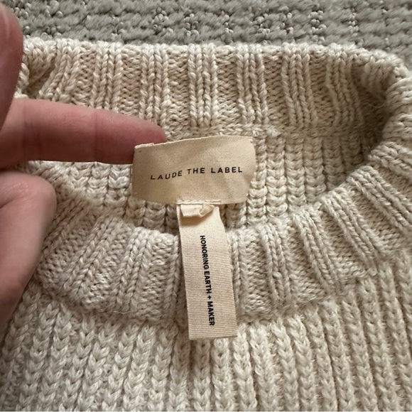 Laude The Label Field Sweater in Cream and Black Stripe - Picture 10 of 10